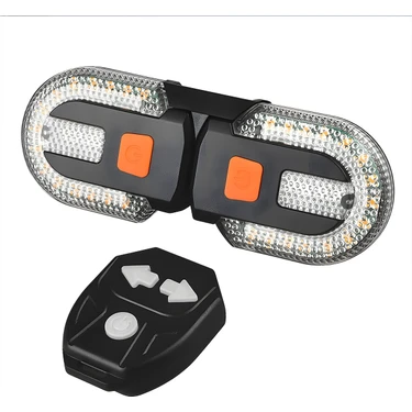 FY-1825 Kablosuz Bisiklet Dönüş Sinyali LED Arka Lamba | USB Şarjlı, Uzaktan Kumandalı, IPX5 Suya