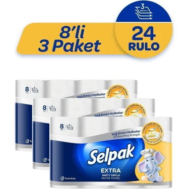 Selpak Kağıt Havlu Extra Yağ Emici  24