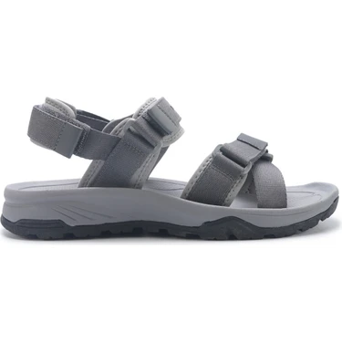 Lumberjack Muna 5fx Gri Erkek Sandalet MESH/PU Düz Topuk Kısa Topuklu Rahat