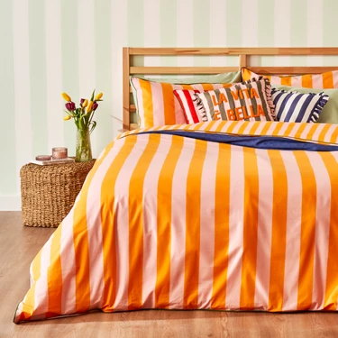 Bella Maison %100 Pamuk Line Tek kişilik Nevresim Takımı Turuncu (160x220