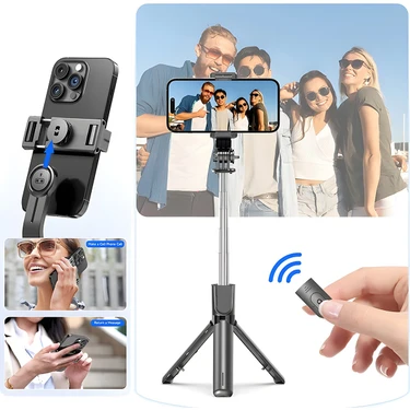 Akıllı Telefonlar Için Tripod, Kablosuz Uzaktan Deklanşör, Selfi Çubuğu F01 Telefon