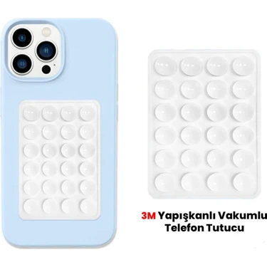 Bilişim Akademi Silikon Vantuzlu Telefon Tutucu, Cep Telefonu Için Kaymaz Yapışkanlı