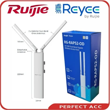 Ruıjıe Reyee RG-RAP52-OD AC1300 Dual Band 300METREYE Kadar Harici Access