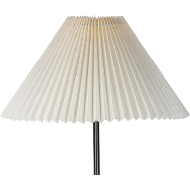 Homing Pileli Kumaş Lambader Başlığı Krem Renkli E27 Duy Tipi 20 cm