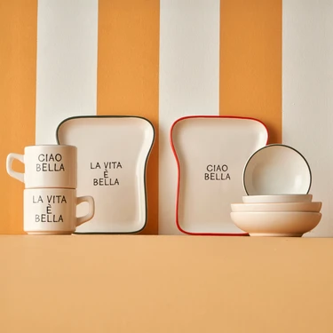 Line Seramik 8 Parça 2 Kişilik Tost Kahvaltı