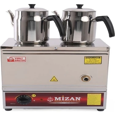 Mizan Elektrikli Çay Kazanı 20 Lt. Çift Demlikli Damıtma Özelliği ile Güçlü