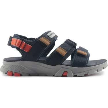 Lumberjack BARLE 5FX Lacivert Erkek Sandalet Düz Topuklu Tekstil/PU Malzeme ile Şık ve