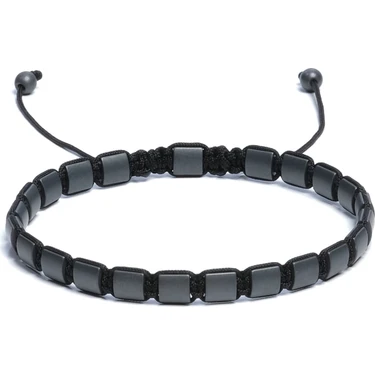 Hematit Bileklik - Pavle Matte Grey Bileklik - Tasarım Bileklik 6mm