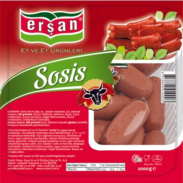Erşan Et Dana Kokteyl Sosis 1