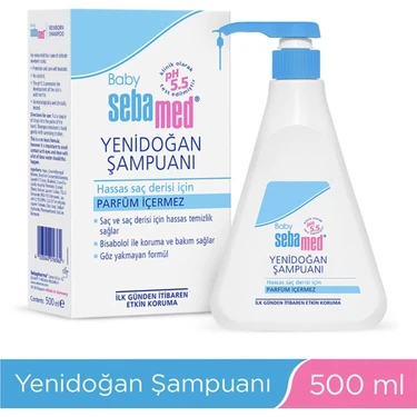 Sebamed Baby pH 5.5 Bisabolol İçerikli Koruma ve Bakım Sağlayan Yenidoğan Bebek Şampuanı 500