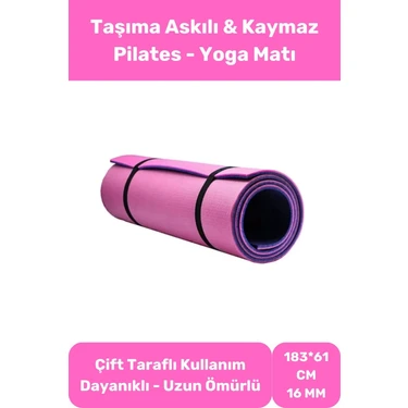 Yoga Meditasyon Minderi 16MM Mat Özel Konfor Modeli Çift Taraflı Kaymaz Silinebilir Iz