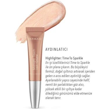 Farmasi Midnight Touch Yumuşak Sünger Uçlu Likit Highlighter Time To Sparkle 12