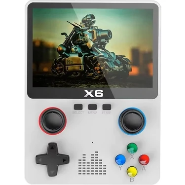 X6 Oyun Konsolu Retro Video Oyunu Konsolu 3.5'' IPS Ekran Şarjlı Elde Taşınabilir Atari