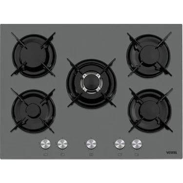 Vestel AO-71159 G Dg-W 70 cm 5 Gözü Gazlı (1 Gözü Wok'lu) Ankastre