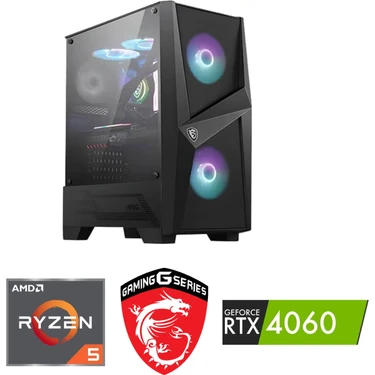 MSI Gaming Pc Ddr4 -Rtx 4060 8gb – Ryzen 5 5600X – 32GB Ddr4 3200 Mhz – 1tb M.2 SSD – Windows 11