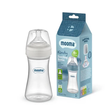 Mooma Kindy Antikolik PP Biberon 250 ml 18 Ay (HIZLI AKIŞ) - Grey