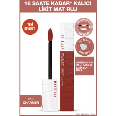 Maybelline New York Super Stay Matte Ink Likit Mat Ruj - 510