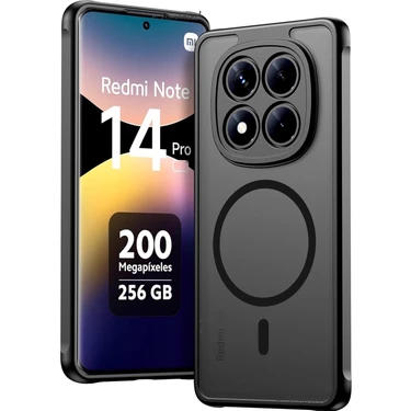 M.tk moveteck Xiaomi Redmi Note 14 Pro 4g Kılıf Mat Magsafe Şarj Özellikli Darbe Önleyici Hassas