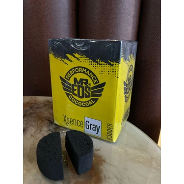Mr.eds Xsence Gray 360 mm 1kg Nargile Kömürü - %100 Doğal Hindistan Cevizi, Kokusuz