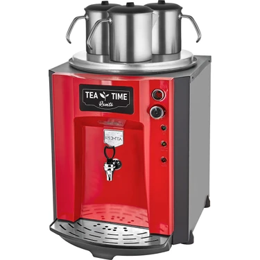 Remta 3 Demlikli 40 Lt Premium Jumbo Çay Makinesi Şamandıralı Kırmızı -