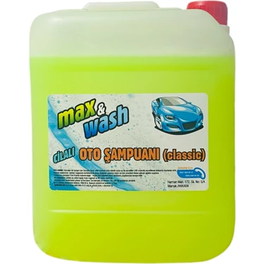 Max&Wash 4kg Cilalı Oto Şampuanı-Cilalı Oto Yıkama Köpüğü Extra Cilalı 1/60 Oran