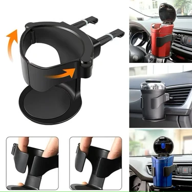 My Black Hepu Araç Içi Bardak Tutucu Havalandırma İçin Küllük Şişe Tutucu Ergonomik