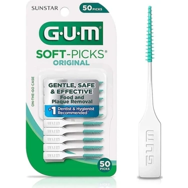 G.U.M Soft Picks 50 Adet Diş Arası Temizleme Fırçası Kürdan Yumuşak ve Güvenli