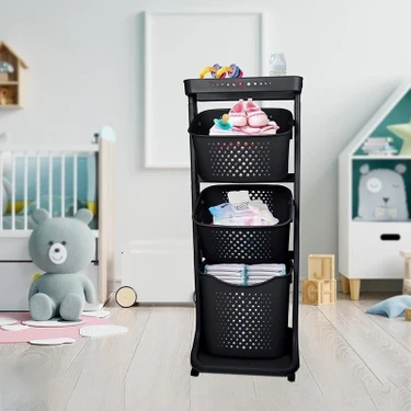 Titiz Plastik Kat Kat Sepet Organizeri No:4 Antrasit TP-750S Fiyatı