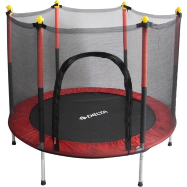 Delta 140 cm Güvenlik Korumalı Fileli Çocuk Trampolini 55 Inç Konforlu Kullanım