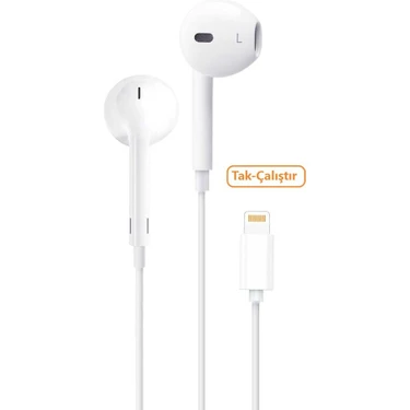 iPhone 14 / 14 Pro / 14 Pro Max Uyumlu Lightning Kablolu Kulaklık Bluetooth Bağlantılı Tak