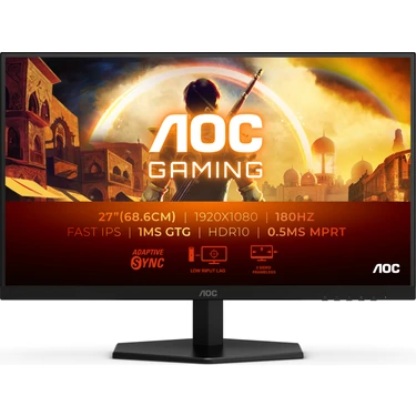 AOC 27G42E 27" 180Hz 0.5ms HDMI Dp Adaptivesync HDR10 Fhd Fast IPS Gaming
