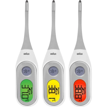 Braun PRT2000 Dijital Ateş Ölçer - Age Precision Teknolojisi, Renk Kodlu LCD Ekran, Dayanıklı