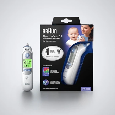 Braun IRT 6520 Thermoscan Beyaz Ateş Ölçer Yüksek Hassasiyetli Ergonomik