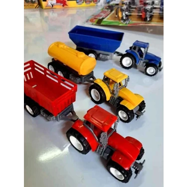 Nizam Traktör Seti Üçlü Oyuncak Kamyon ve İş Makinesi 2-4 Yaş Çocuklar İçin