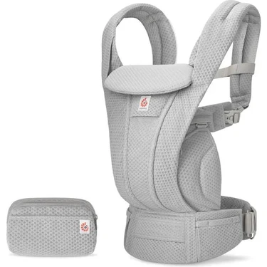 Ergobaby Omni Deluxe Mesh (Pearl Grey) , 4 Farklı Taşıma Pozisyonlu Ergonomik Kanguru , Yeni Doğan