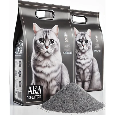 Akacat %100 Topaklanan Koku Hapseden, Tozsuz Sodyum Karbonlu Bentonit Kedi Kumu 2X10