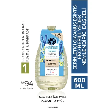 Yves Rocher Eko Refill Yedek Duş Jeli-Nemlendirici Serinletici Okyanus Esintisi- SLS,SLES