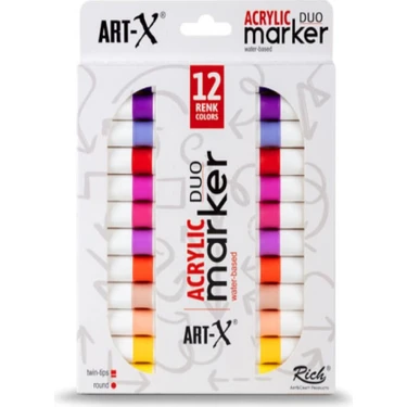 Rich Art-X Acrylic Duo Marker Energy Serisi 12 RENK-19317 Fiyatı