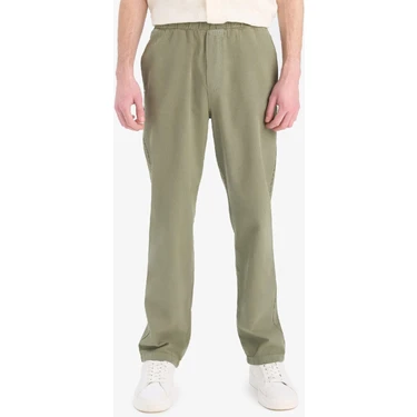 DeFacto Bol Rahat Kesim Wide Leg Yazlık Keten Pantolon