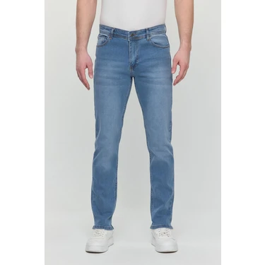 Regular Fit Likralı Erkek Denim Kot Pantolon