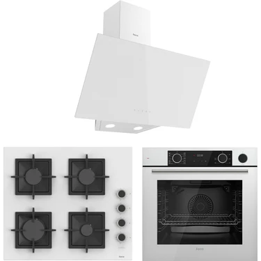 Ferre Fryart&steamart Sc Serisi Beyaz 3'lü Ankastre Set ( XE64CB-SC206-D078