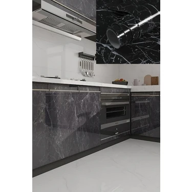 5METRE x 60 cm  Mermer Desenli Yapışkanlı Folyo-Mutfak, Banyo ve Mobilya Duvar Kağıdı Yenileme Için