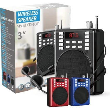 Subzero Ktx 1601 Mikrofonlu Rehber Öğretmen Amfisi Usb/Tf/Aux Fm Destekli