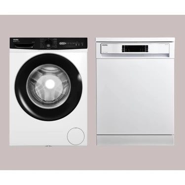 Vestel 2'li Paket 11KG 1200 Devir Çamaşır MK(CMI118321) + 4 Prog Bulaşık Mk