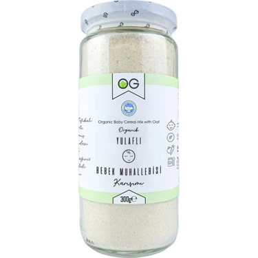 OG natural Yulaflı Bebek Muhallebisi Karışımı 300 gr 6 Ay Üstü İçin Tahıllı Ek