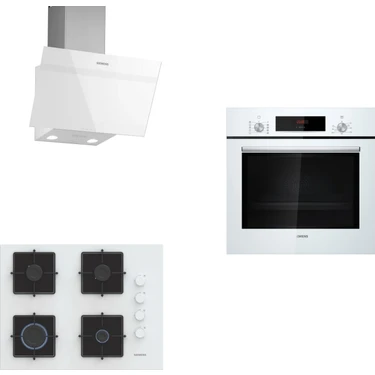 Siemens  Beyaz 3 Lü Ankastre Set 170 ( HB012FBW1T - EO7C2PP30O - LC63KPJ20T ) 67 cm