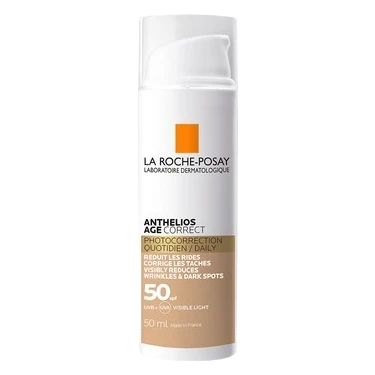 La Roche-Posay Anthelios Age Correct SPF 50+ Light Renkli Krem 50 ml Hassas Ciltler İçin Leke