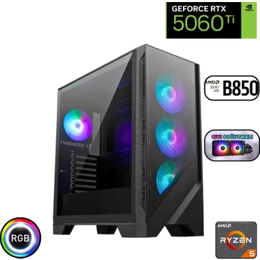 Güneysu Ryzen 5 7500F 32GB Ddr5 1tb SSD Rtx 5060TI B850 Wi Fiyatı