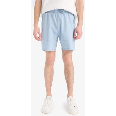 DeFacto Slim Fit Dar Kesim Dar Paça Basic Düz Şort