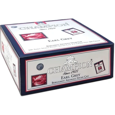 Champion Earl Grey Bardak Poşet 100 Adet (Bergamot - Tomurcuk